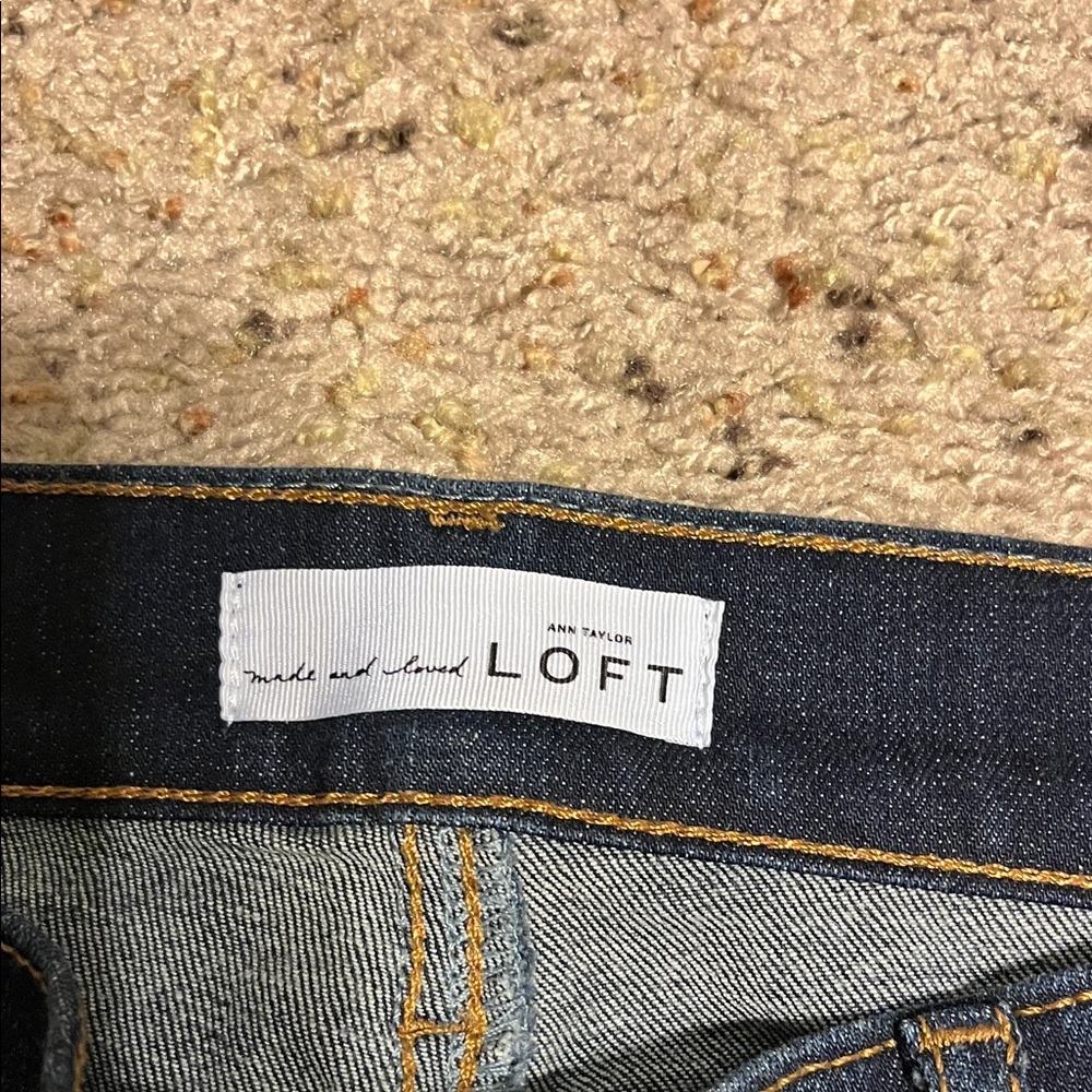 LOFT Dark Indigo Ankle Jeans - Picture 2 of 5